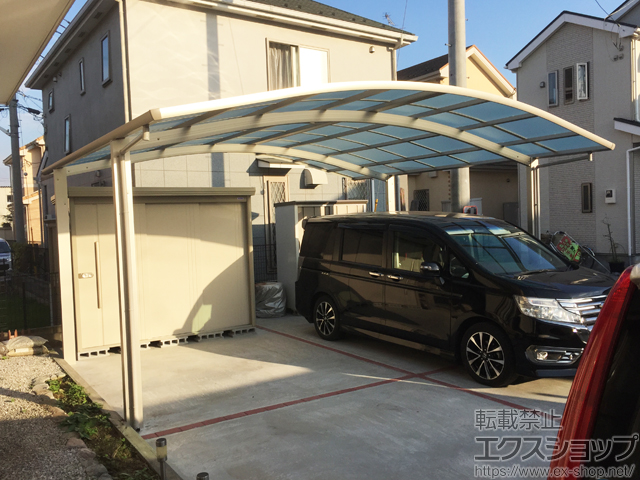 埼玉県比企郡川島町ののカーポート レイナツインポートグラン　積雪〜20cm対応 施工例