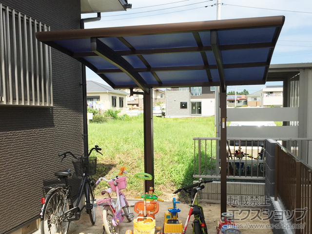 茨城県水戸市ののサイクルポート・駐輪場 プレシオスポート ミニ 積雪〜20cm対応 施工例