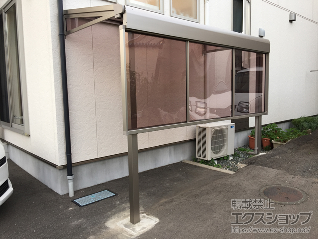 岩手県盛岡市ののテラス屋根 スピーネ F型 1500 テラスタイプ 単体 積雪〜50cm対応 施工例
