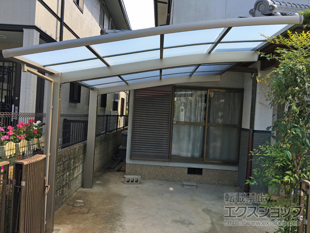 大阪府箕面市ののカーポート ネスカR (ラウンドスタイル) 積雪〜20cm対応 施工例