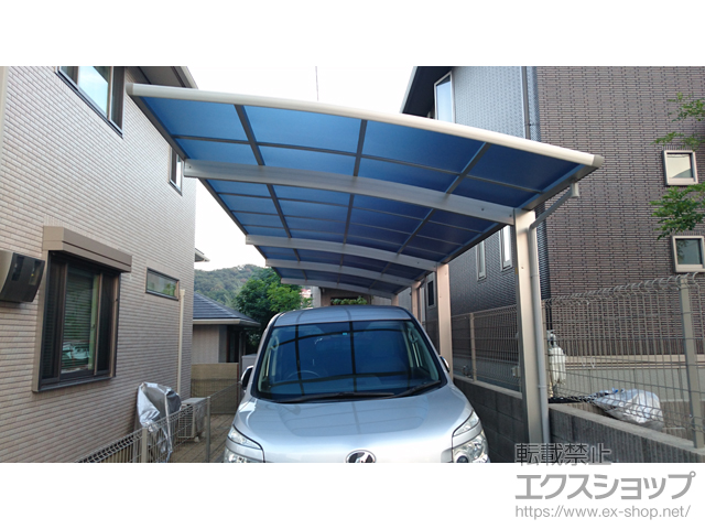 大阪府交野市ののカーポート プレシオスポート 縦連棟 積雪〜20cm対応 施工例