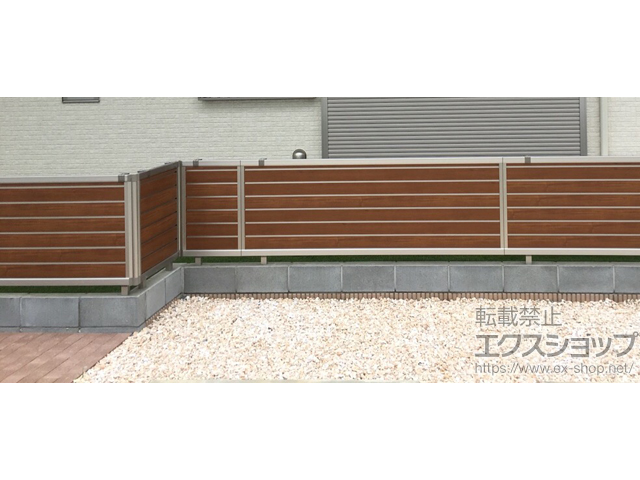 千葉県松戸市ののフェンス・柵 ルシアスフェンスF02型 横目隠し 自由柱 施工例