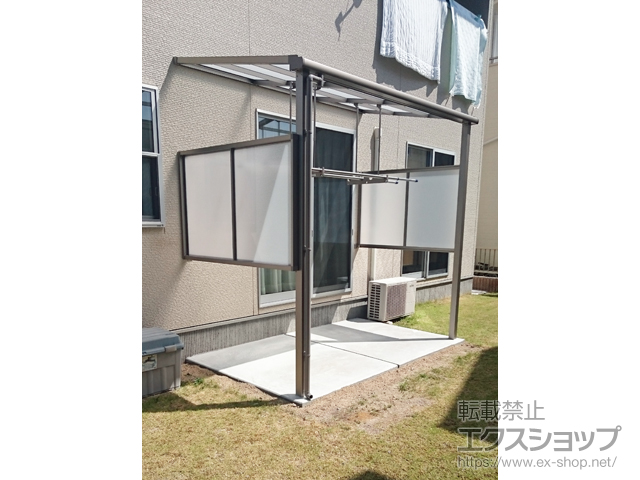 広島県三原市ののテラス屋根 スピーネ F型 テラスタイプ 単体 積雪〜20cm対応 施工例