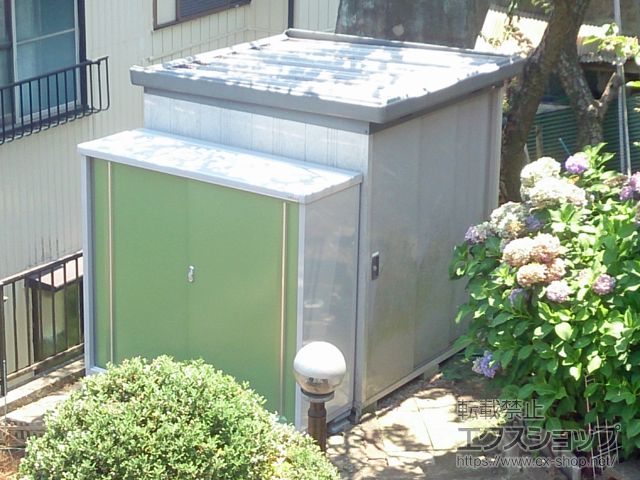 神奈川県横浜市のの物置・屋外倉庫 シンプリー 一般型 1740×615×1603 MJX-176D-LG 施工例