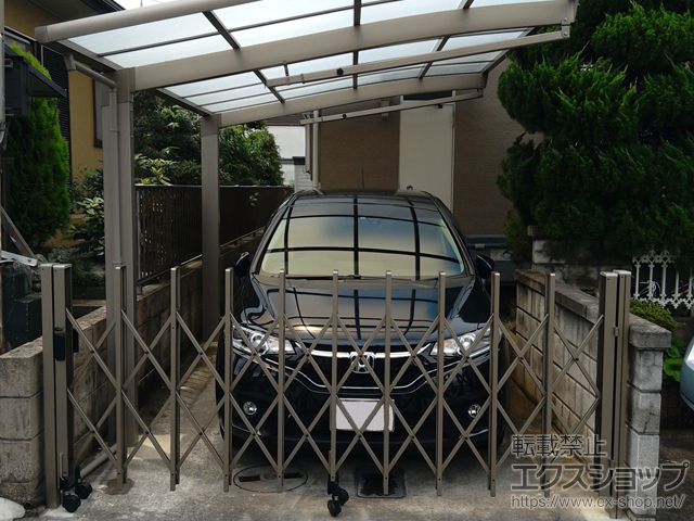 三重県名張市ののカーゲート トリップゲート RA型 ノンレール 片開き 30S 施工例