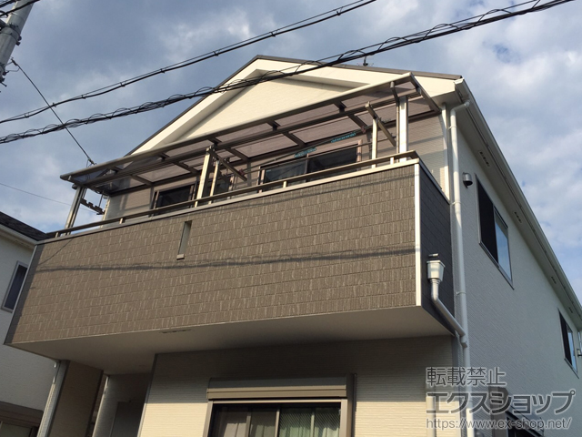 神奈川県大和市ののバルコニー・ベランダ屋根 スピーネ F型 屋根タイプ 連棟 積雪〜20cm対応 施工例
