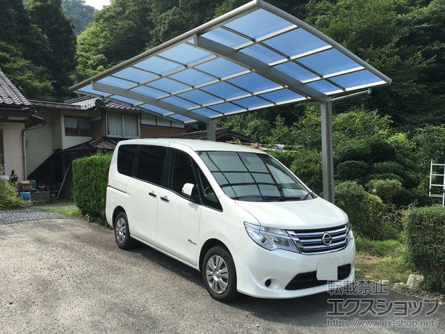 山口県岩国市ののカーポート ネスカR (ラウンドスタイル) 積雪〜20cm対応 施工例