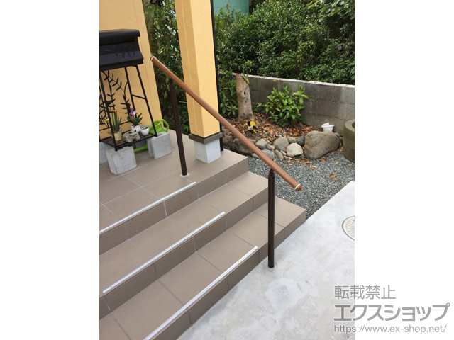 静岡県富士市のの手すり パルトナーUDフェンス1型(手すり) 自立タイプ 笠木のみ仕様 施工例