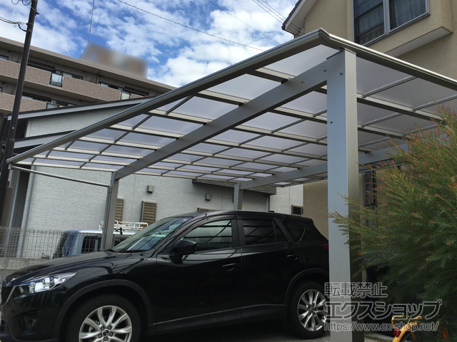 兵庫県明石市ののカーポート エフルージュ ツイン 積雪〜20cm対応 施工例