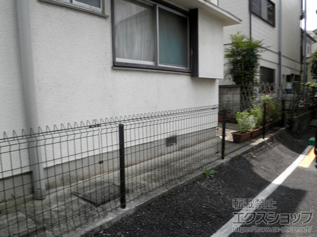 神奈川県横浜市ののフェンス・柵 メッシュフェンスG10-R 自在柱 施工例