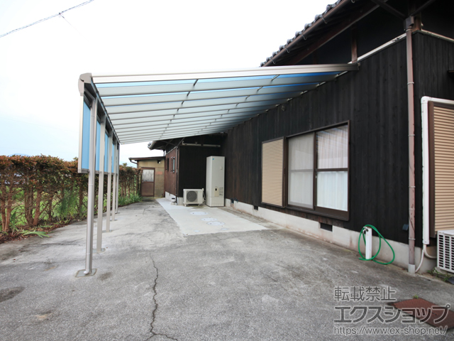 香川県三豊市ののテラス屋根 ヴェクターテラス F型 ビッグサイズ 連棟 積雪〜20cm対応 施工例