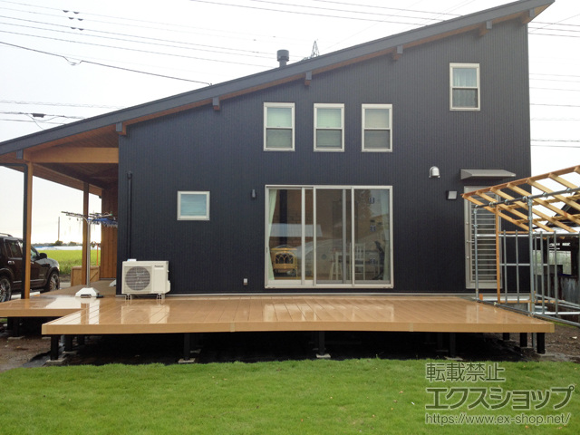 茨城県筑西市ののウッドデッキ リウッドデッキ 200 施工例