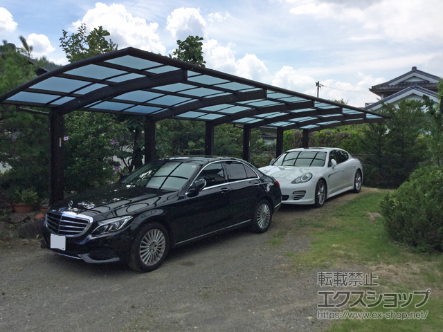 長野県東御市ののカーポート レイナポートグラン50 縦連棟 積雪〜50cm対応 施工例