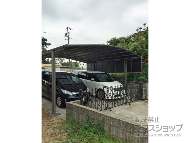 三重県三重郡菰野町ののカーポート ネスカR (ラウンドスタイル) ワイド 積雪〜20cm対応 施工例