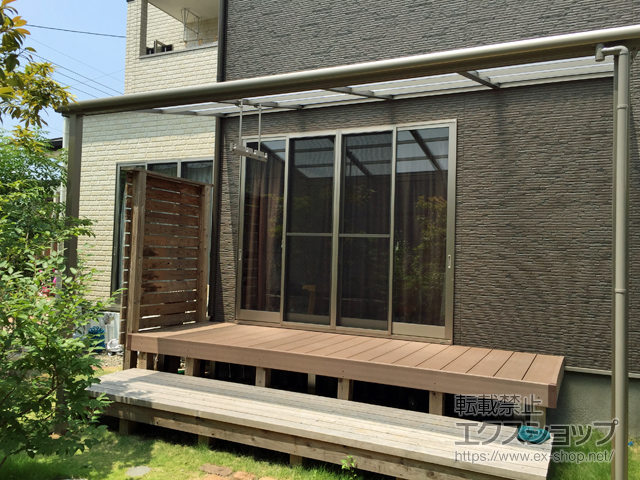 大分県大分市ののサイクルポート・駐輪場、テラス屋根 スピーネ F型 テラスタイプ 単体 積雪〜20cm対応 施工例