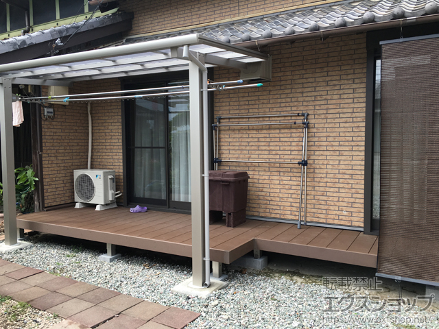 愛知県愛西市ののテラス屋根 エフルージュグランZERO テラスタイプ 積雪〜20cm対応 施工例