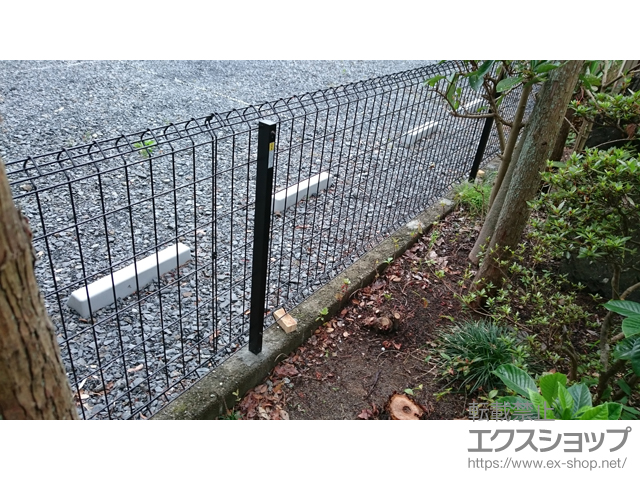 宮城県仙台市ののフェンス・柵 イーネットフェンス1F型 自由柱＜水平地＞ 施工例