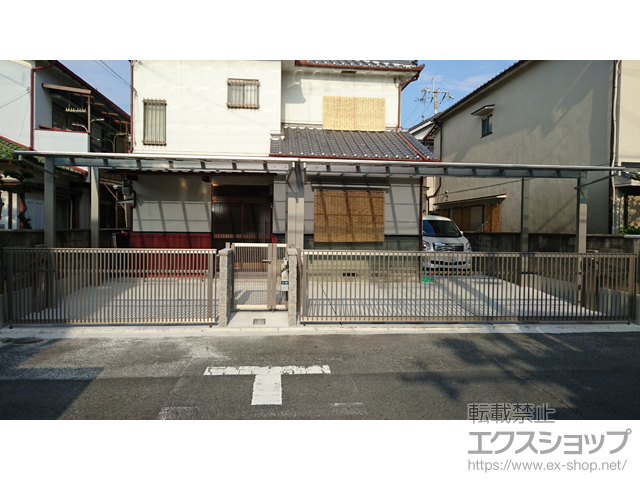 大阪府八尾市ののカーポート エフルージュ ツイン 積雪〜20cm対応 施工例