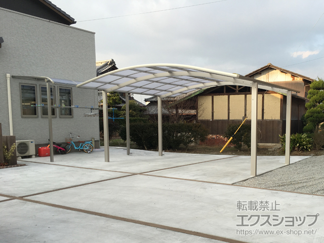 香川県三豊市ののカーポート プレシオスポート ワイド 積雪〜20cm対応 施工例