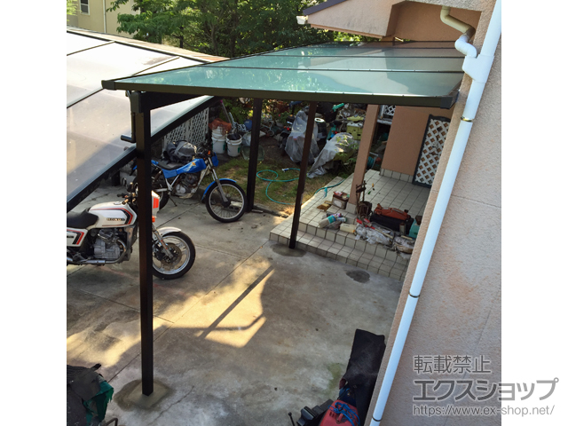 広島県広島市ののテラス屋根 スピーネ F型 テラスタイプ 単体 積雪〜20cm対応 施工例