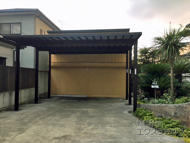 群馬県太田市ののカーポート ソルディーポート 2台用 3000 積雪〜100cm対応 施工例