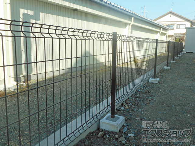 岩手県盛岡市ののフェンス・柵 ハイグリッドフェンスN8型 フリーポールタイプ 施工例