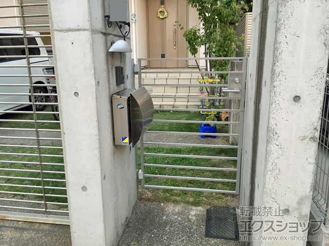 愛知県名古屋市のの門扉 アーキキャストD-style DY型 片開き 標準門柱使用 施工例