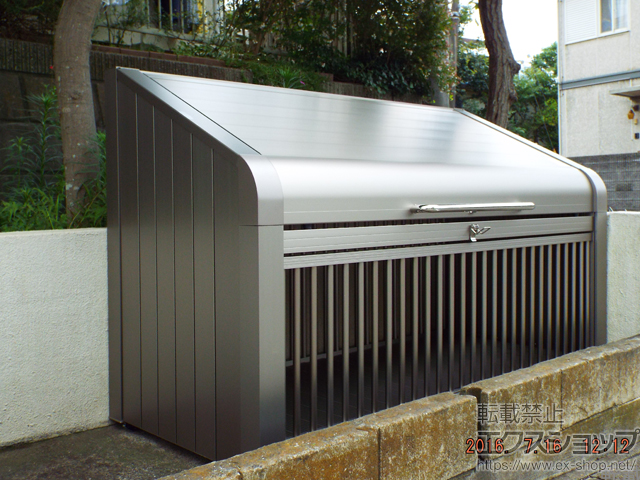 千葉県四街道市ののゴミステーション アルミ ダスティンG　ボックスタイプ たて格子タイプ 施工例