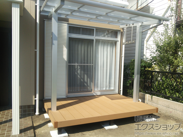神奈川県茅ヶ崎市ののテラス屋根 エフルージュグランZERO テラスタイプ 積雪〜20cm対応 施工例