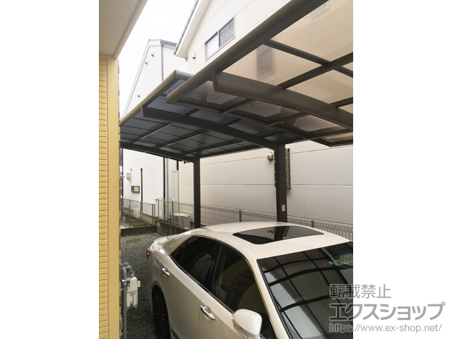 奈良県桜井市ののカーポート ネスカR (ラウンドスタイル) 積雪〜20cm対応 施工例