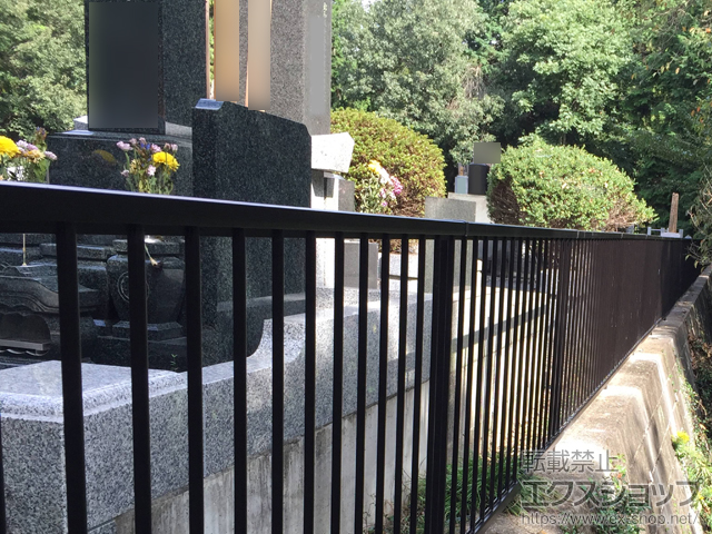 埼玉県東松山市ののフェンス・柵 ミエッタフェンス 防犯たて格子タイプ 自由柱施工 施工例