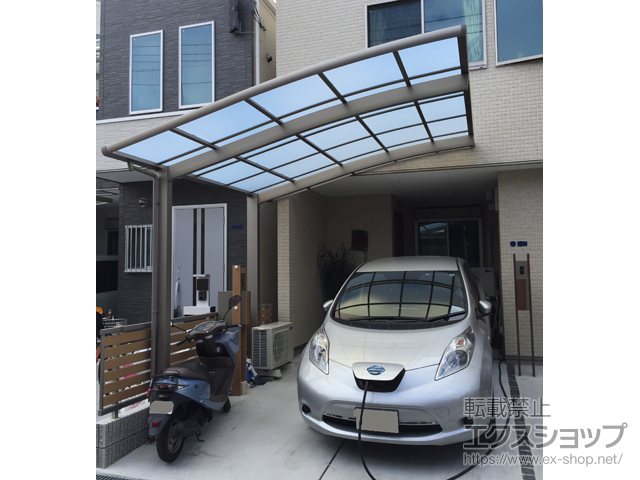 大阪府大阪市ののカーポート ネスカR (ラウンドスタイル) 積雪〜20cm対応 施工例