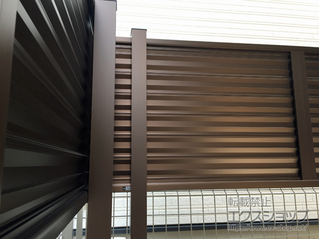 愛知県名古屋市ののフェンス・柵 ミエーネフェンス 目隠しルーバータイプ 2段支柱 施工例