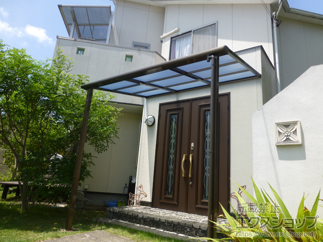 京都府八幡市ののテラス屋根 スピーネ F型 テラスタイプ 単体 積雪〜20cm対応 施工例