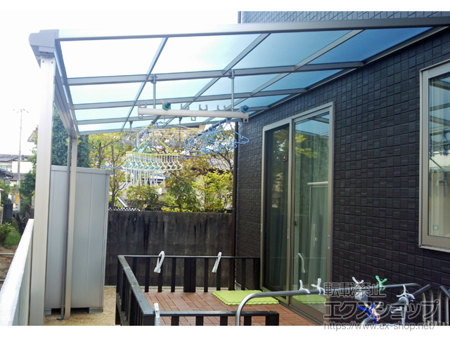 岡山県倉敷市ののテラス屋根 スピーネ F型 テラスタイプ 単体 積雪〜20cm対応 施工例