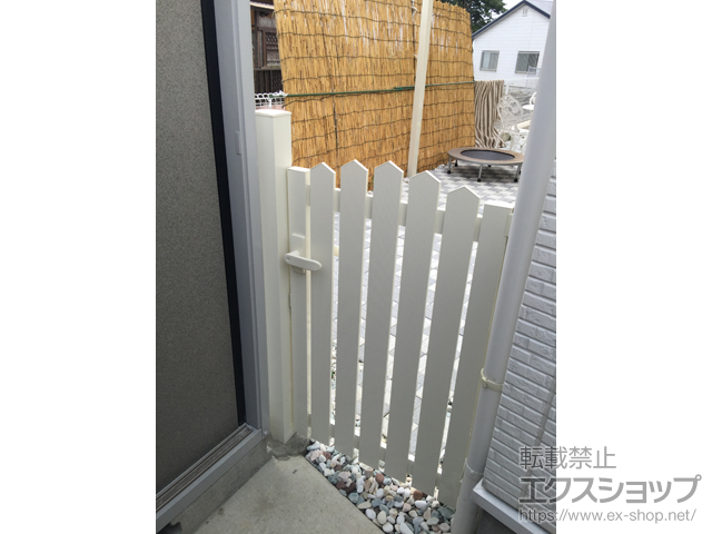 福岡県福岡市のの門扉 レスティン門扉 13型 片開き 門柱使用 施工例