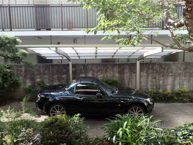 東京都世田谷区ののカーポート プレシオスポート 積雪〜20cm対応 施工例