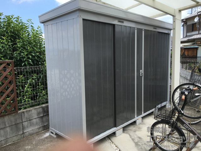 滋賀県草津市のの物置・屋外倉庫 ネクスタ 一般型 3050×950×2020 NXN-29S-PG 施工例