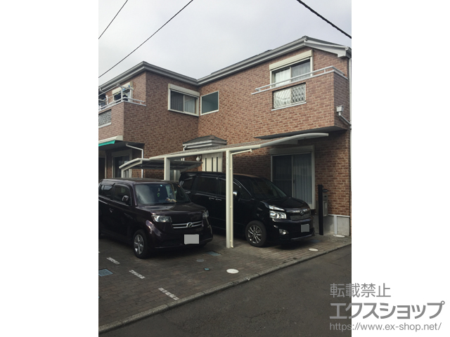 神奈川県大和市ののカーポート ネスカR (ラウンドスタイル) 積雪〜20cm対応 施工例