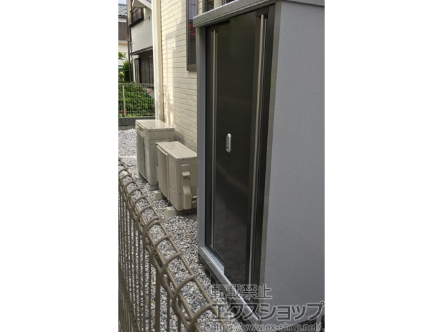 神奈川県横浜市のの物置・屋外倉庫 シンプリー 一般型 900×415×1603 MJX-094D-P-PG 施工例