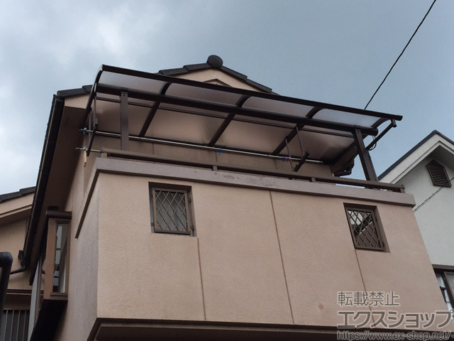 大阪府交野市ののバルコニー・ベランダ屋根 プレシオステラス R型 屋根タイプ 単体 積雪〜20cm対応 施工例