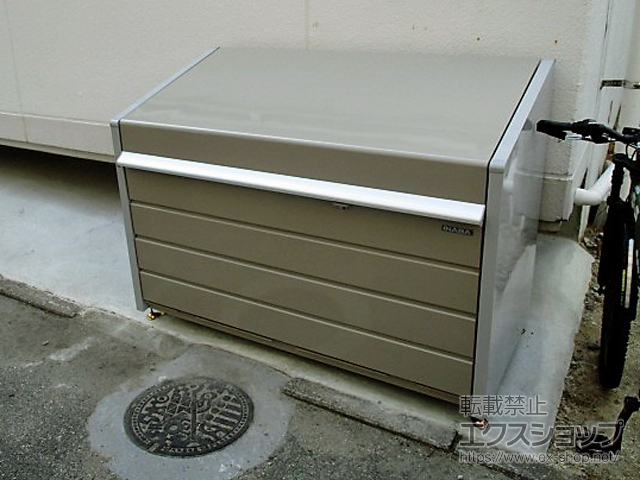 福岡県福岡市ののゴミステーション ダストボックスミニ メッシュ床タイプ DBN-147M 800L 施工例