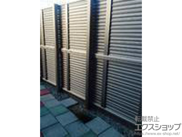 宮城県多賀城市ののフェンス・柵 ミエーネフェンス 目隠しルーバータイプ 2段支柱 施工例