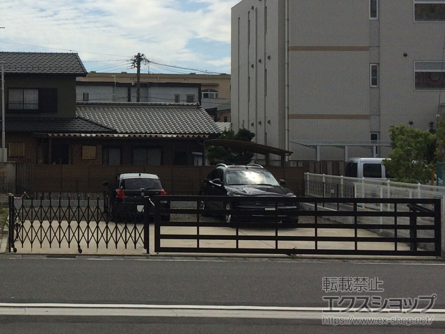 愛知県春日井市ののカーゲート ラビーネワイド3型 手動式 施工例