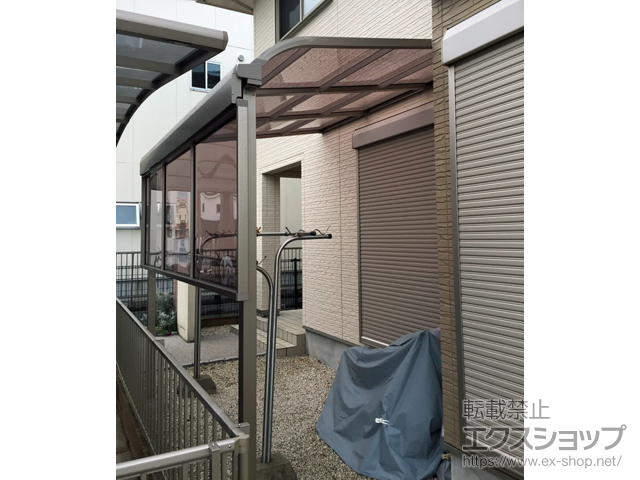 三重県松阪市ののテラス屋根 スピーネ R型 テラスタイプ 単体 積雪〜20cm対応 施工例