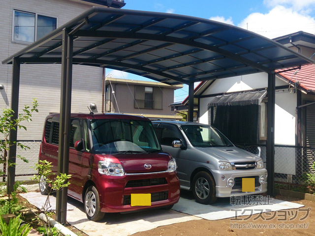千葉県千葉市ののカーポート ネスカR (ラウンドスタイル) ワイド 積雪〜20cm対応 施工例