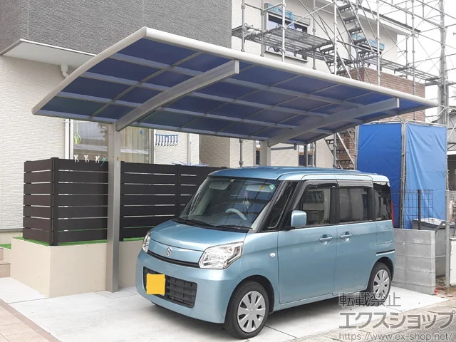 熊本県荒尾市のYKKAPのカーポート レイナポートグラン　積雪～20cm対応 施工例