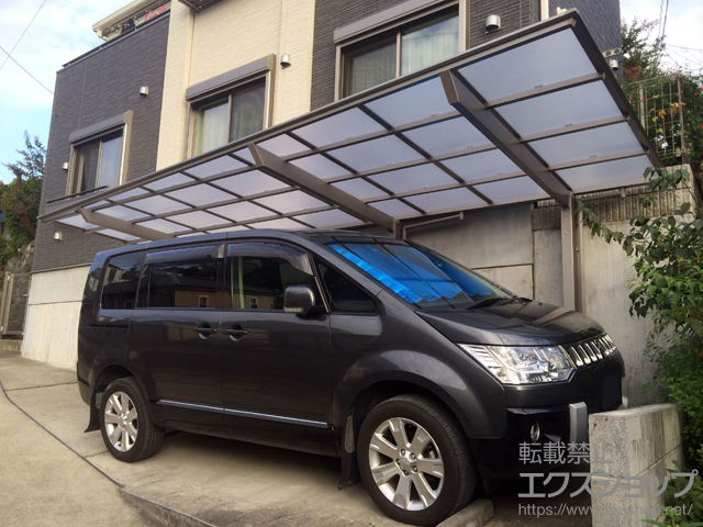 神奈川県川崎市ののカーポート ネスカF (フラットスタイル) 延長 積雪〜20cm対応 施工例