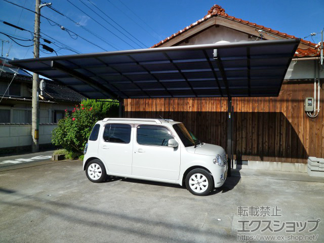 鳥取県境港市ののカーポート レイナポートグラン　積雪〜20cm対応＋着脱式サポート 標準・ハイ 施工例