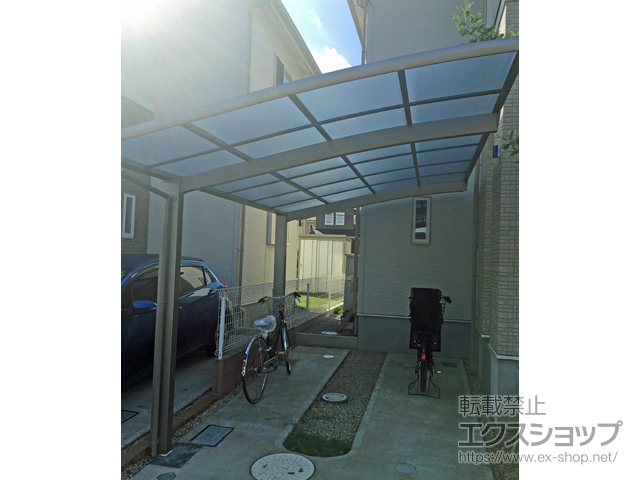 千葉県野田市ののカーポート ネスカR (ラウンドスタイル) 積雪〜20cm対応 施工例